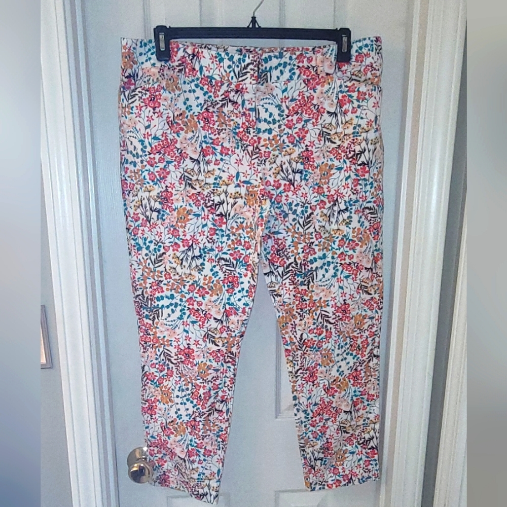 Multi-color ankle length pants